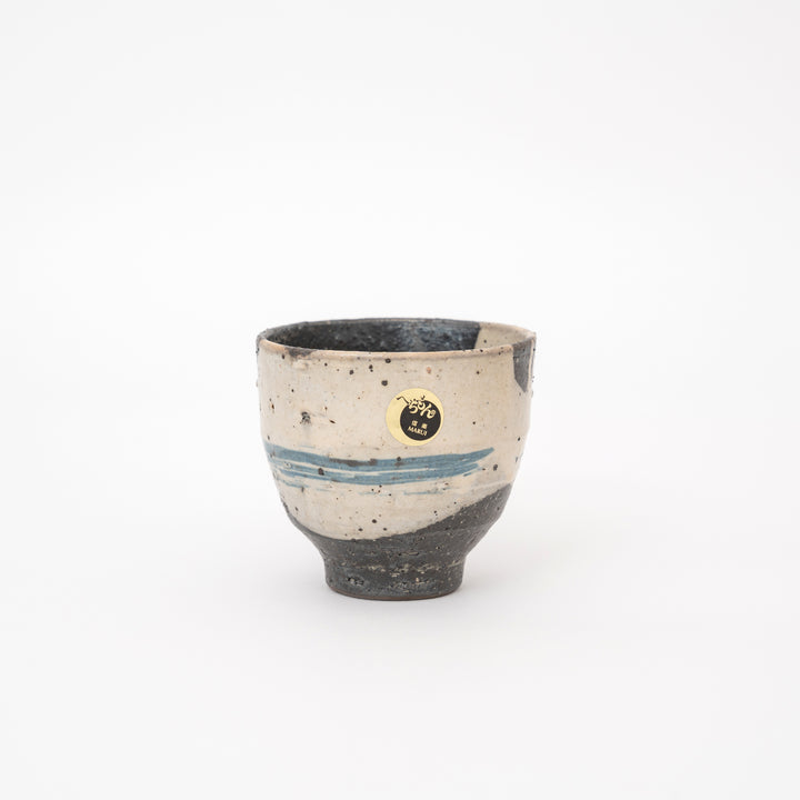 Handmade Shigaraki Black and White Tea Cup