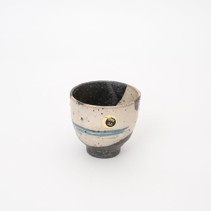 Handmade Shigaraki Black and White Tea Cup