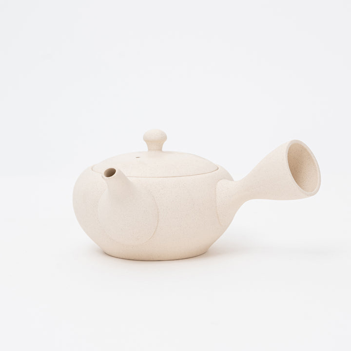 Handmade Tokoname White Kyusu Teapot
