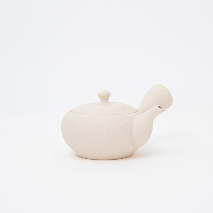 Handmade Tokoname White Kyusu Teapot