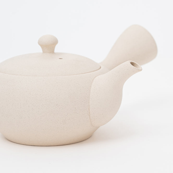 Handmade Tokoname White Kyusu Teapot