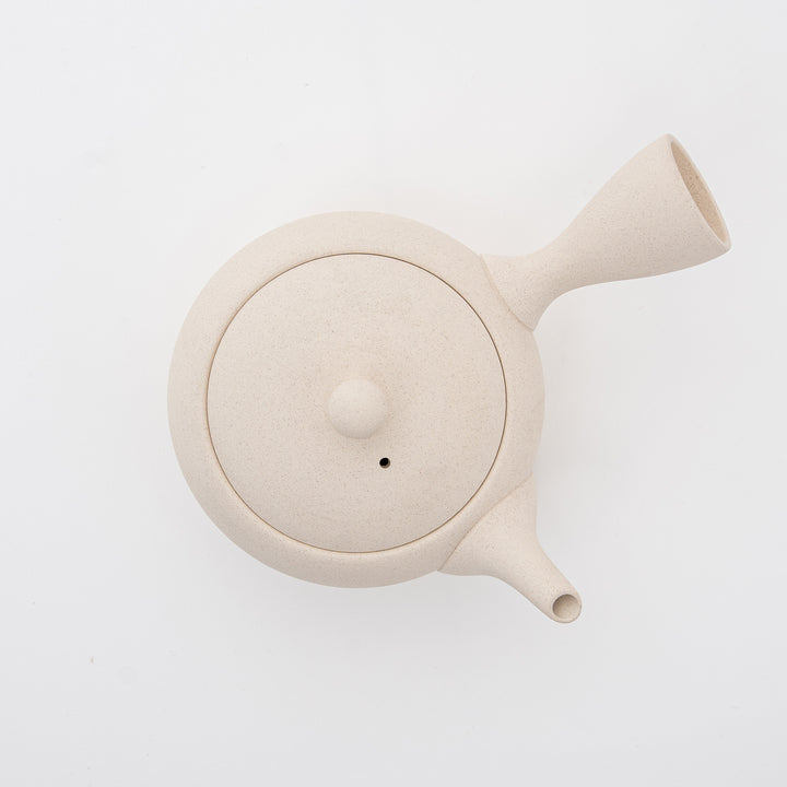 Handmade Tokoname White Kyusu Teapot