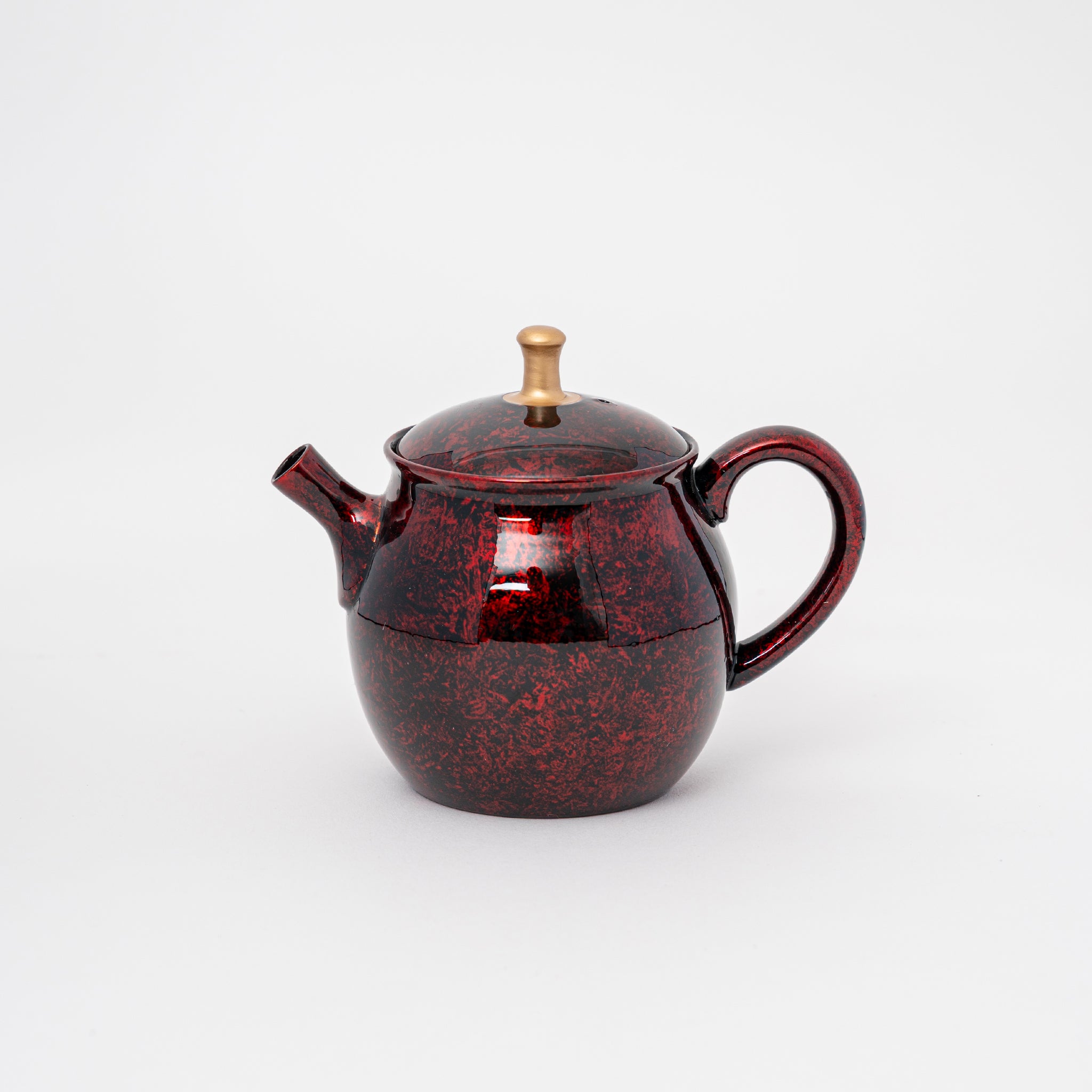風炉師　三代　一之瀬宗也作　唐銅　胡銅写　雷紋尊式花入　共箱 V 3999 HANDCRAFTED TOKONAME WARE TEAPOT BY Shoryu 昭龍 – Great Zakka