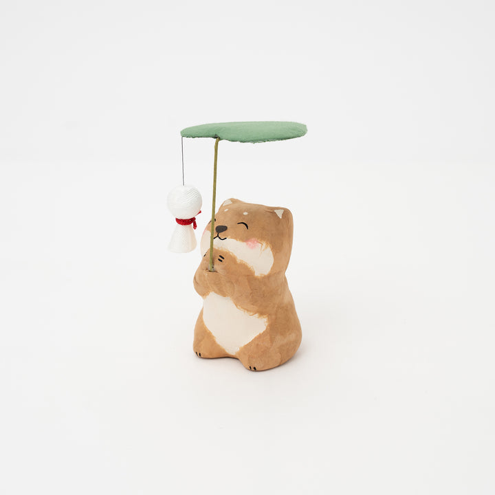 Ryukodo Ceramic Washi Shiba Dog Figurine