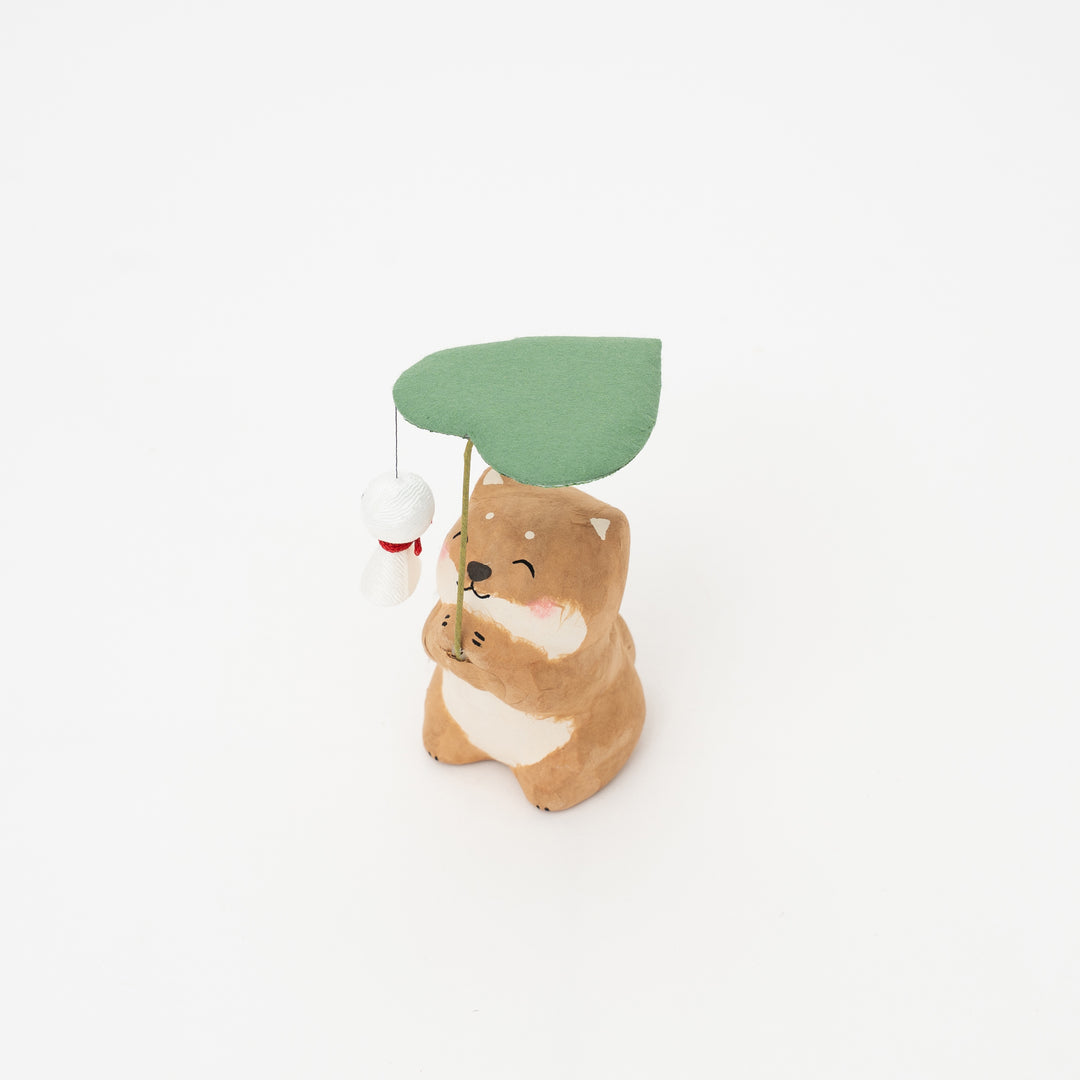 Ryukodo Ceramic Washi Shiba Dog Figurine