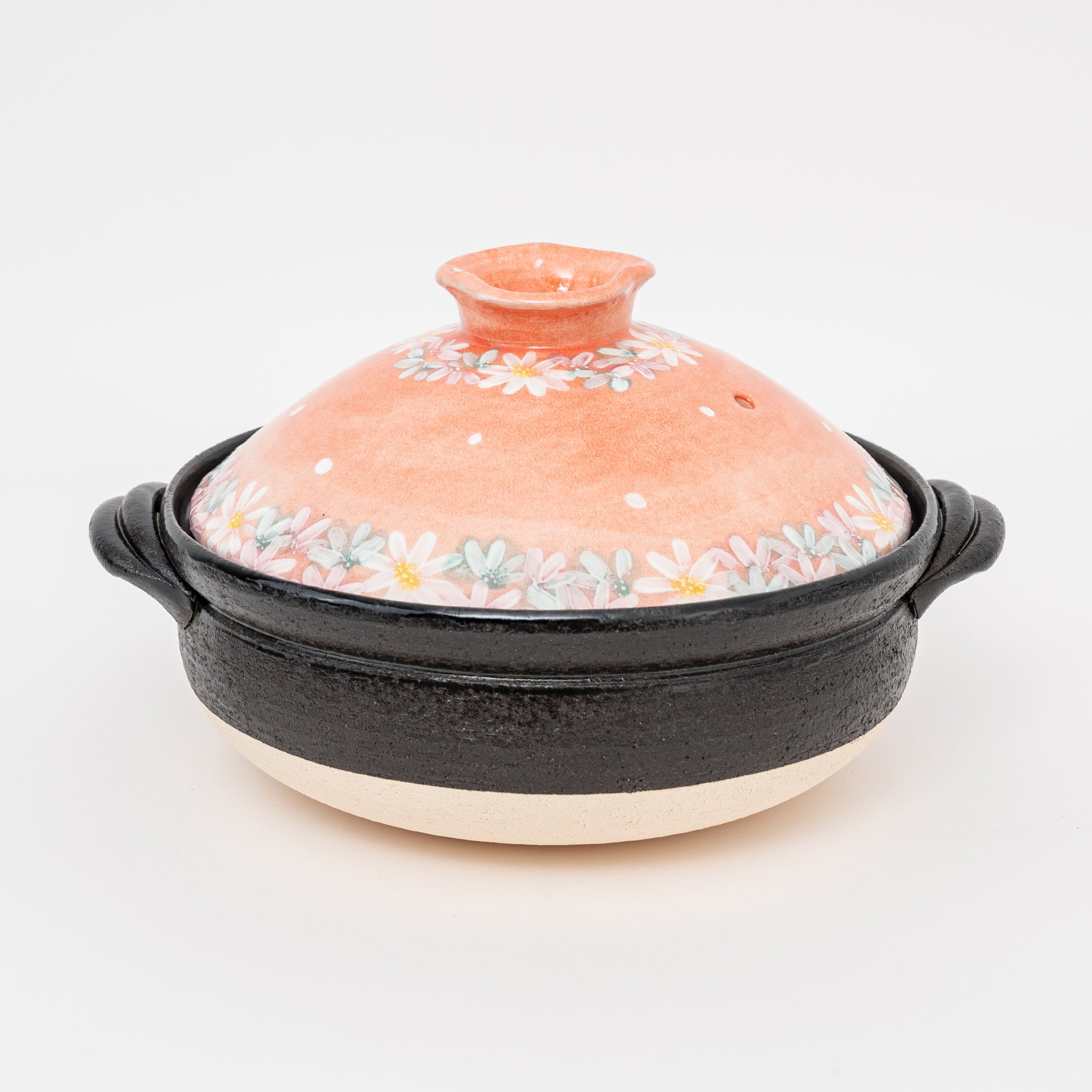 Handmade Banko Ware Floral Clay Pot - Thumbnail 2