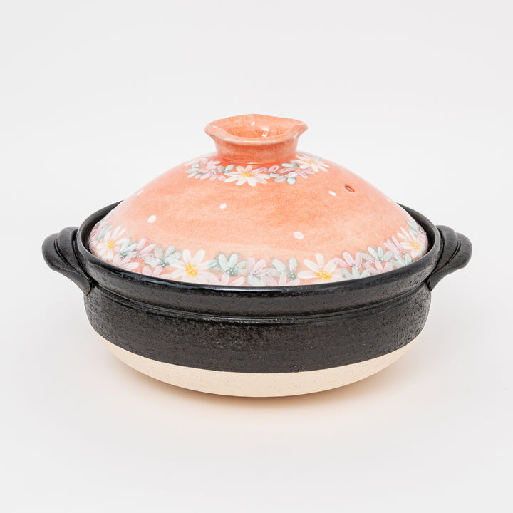 Handmade Banko Ware Floral Clay Pot