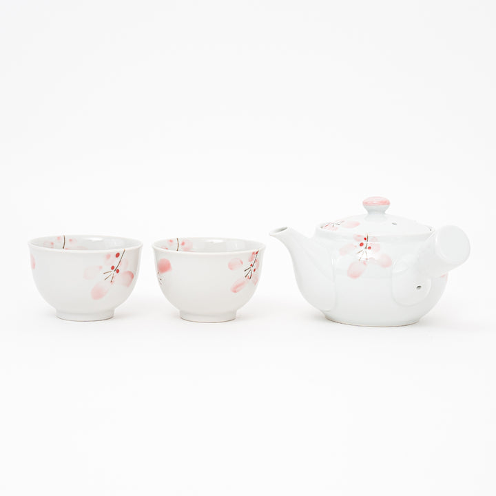 Hasami Porcelain Pomegranate  Teapot and Cups