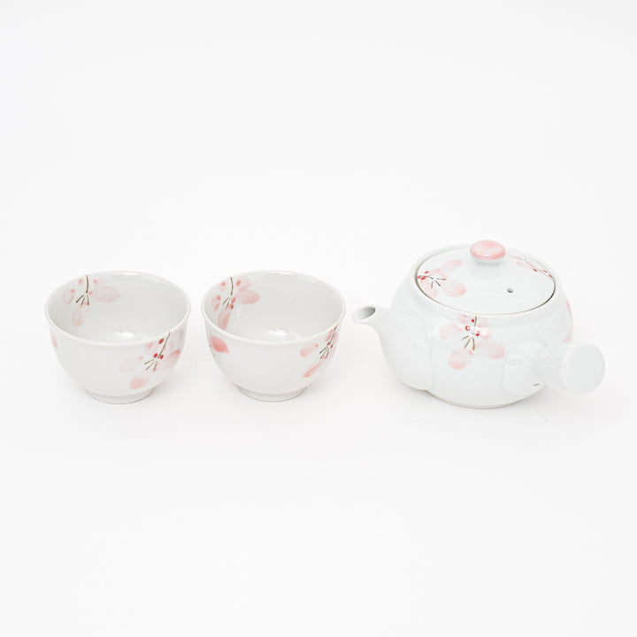 Hasami Porcelain Pomegranate  Teapot and Cups