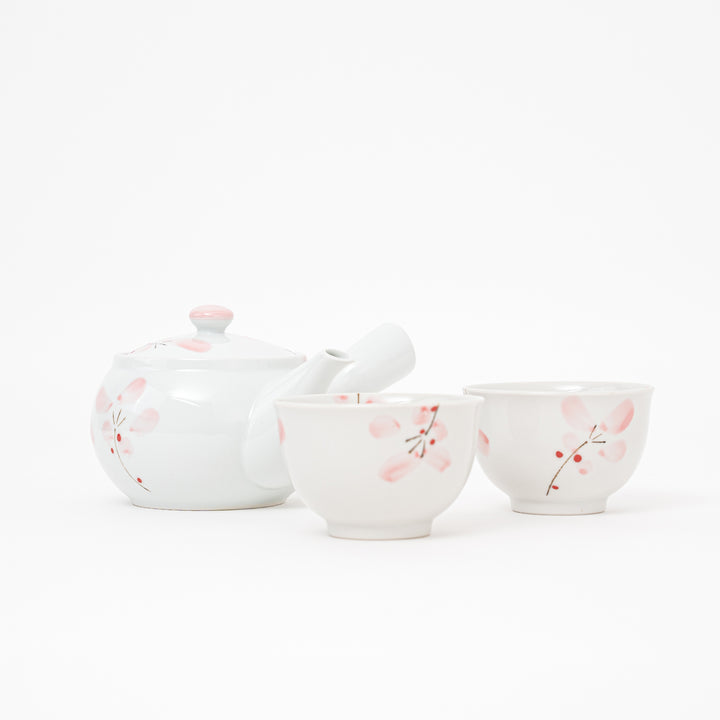 Hasami Porcelain Pomegranate  Teapot and Cups