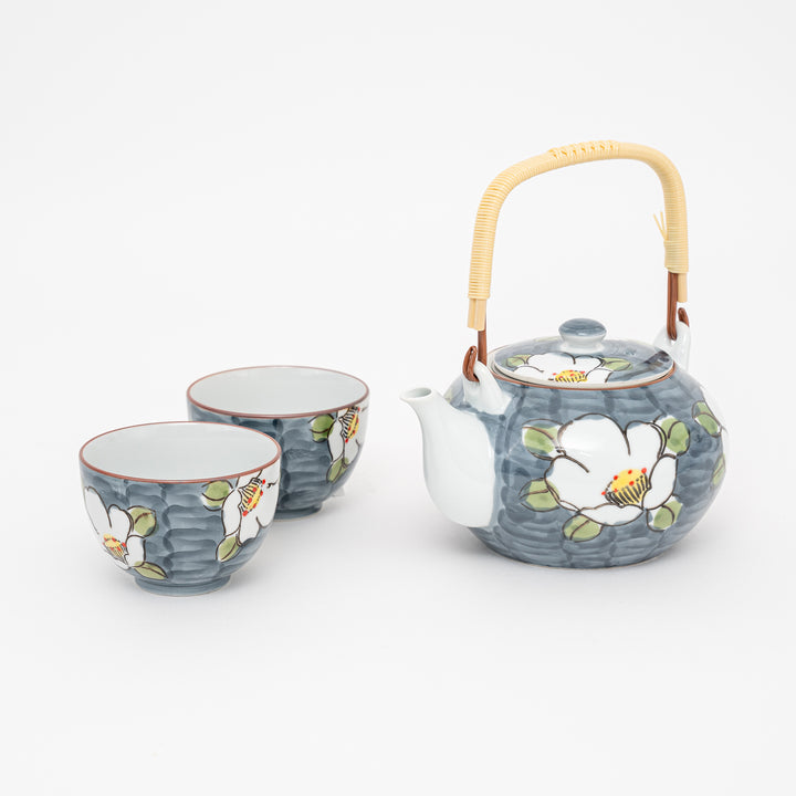 Hasami Ware Floral Teapot and Cups