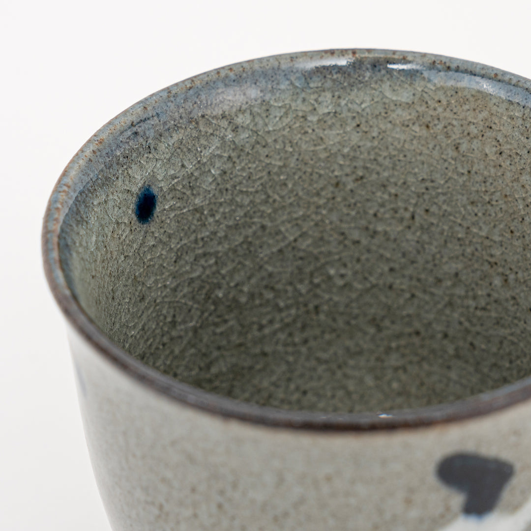 HANDMADE HASAMI WARE CRACKLE GLAZE Choko Cup - DOG