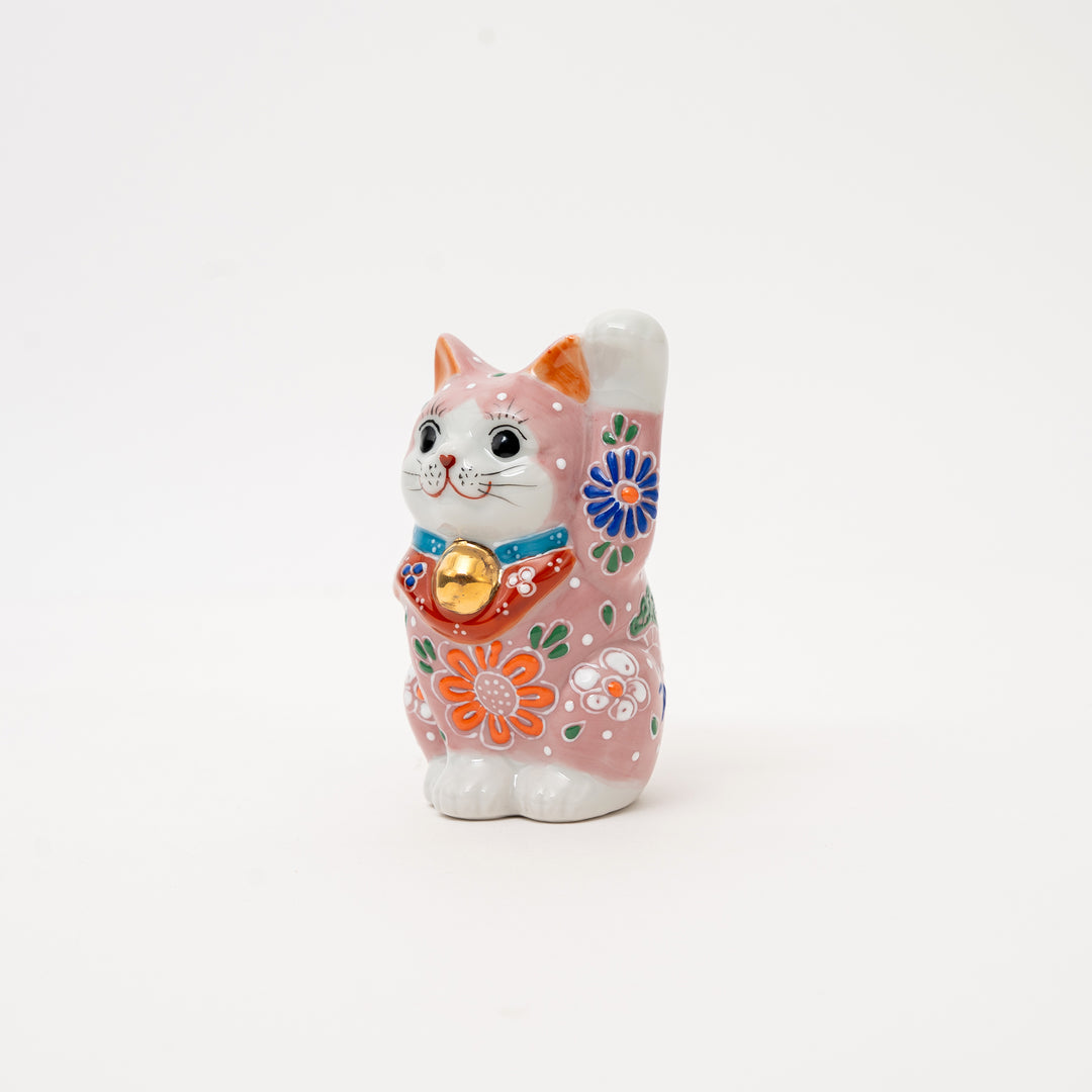Kutani Lucky Cat | Pink Floral
