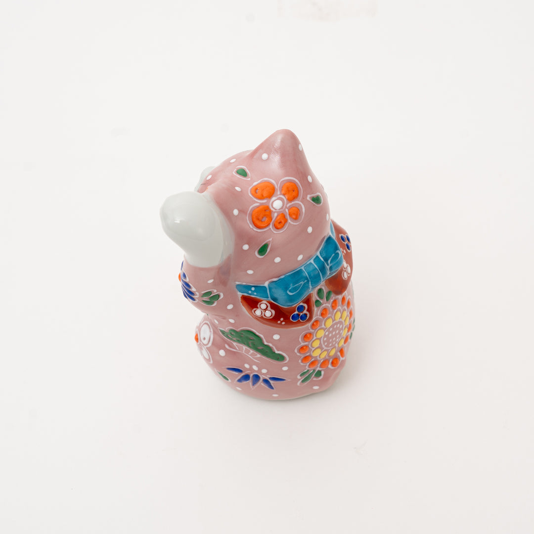 Kutani Lucky Cat | Pink Floral