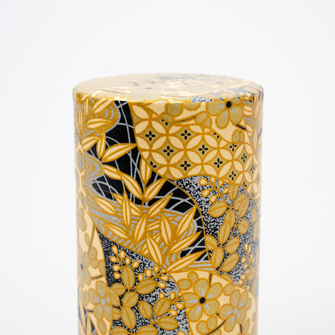 Washi Paper tea Tin 200g Tea - Gold