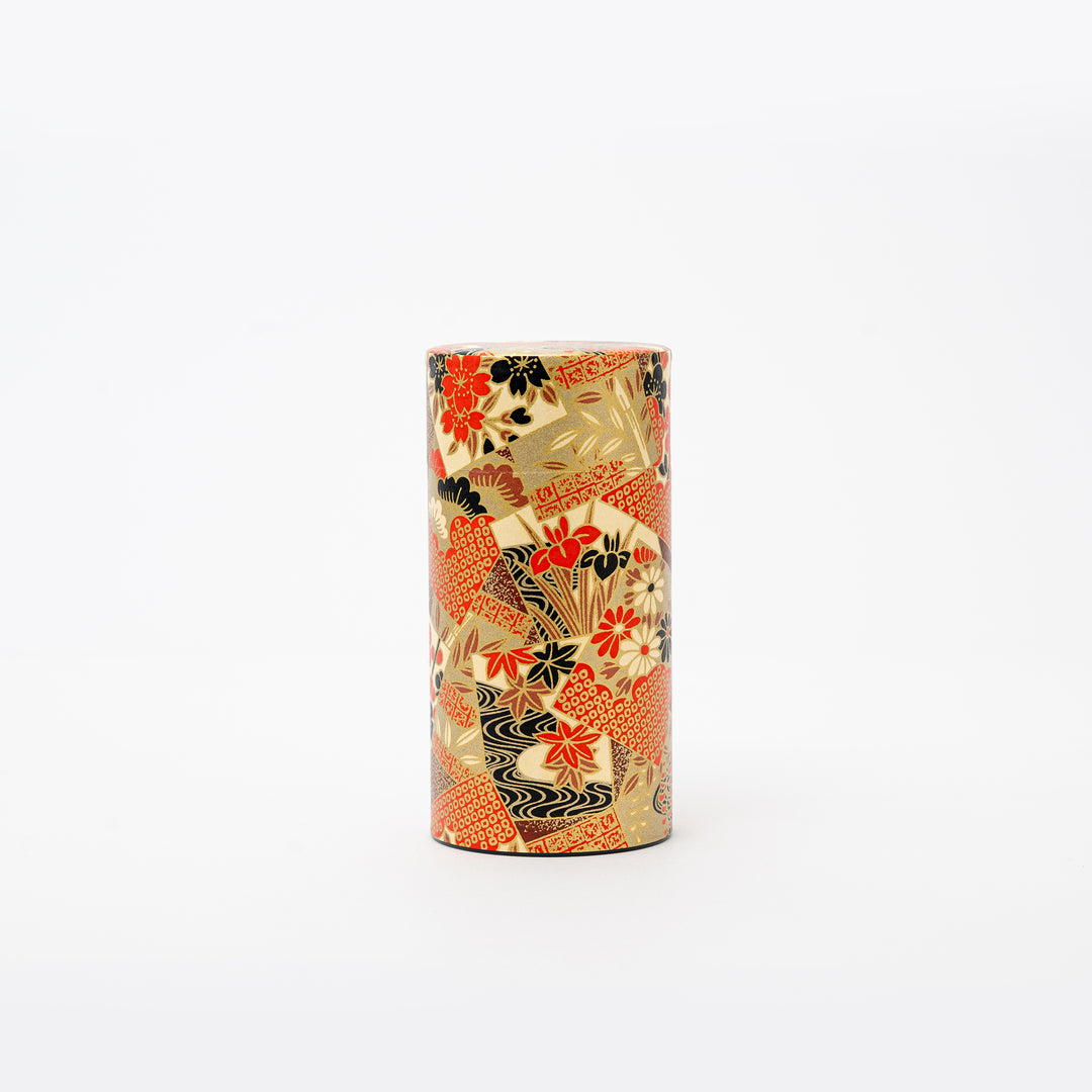 Washi Paper tea Tin 200g Tea - Red