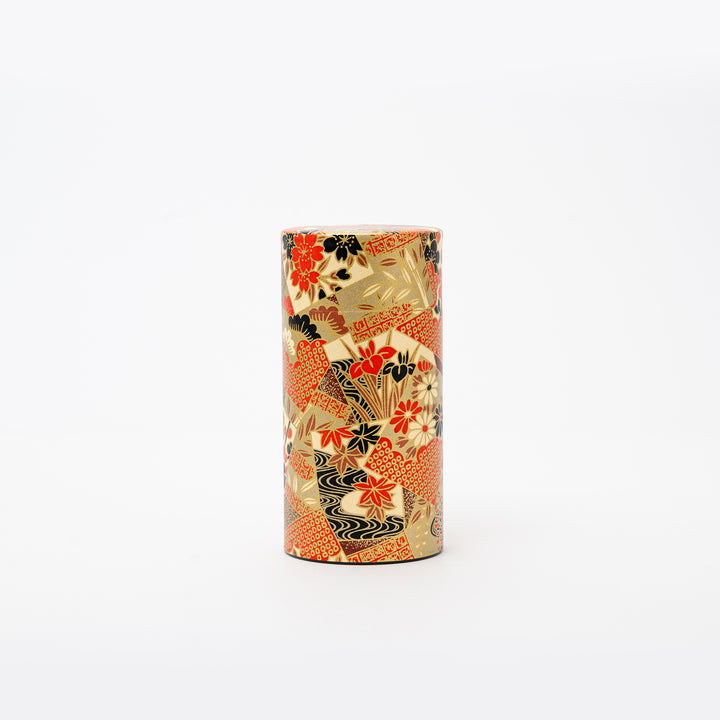 Washi Paper tea Tin 200g Tea - Red
