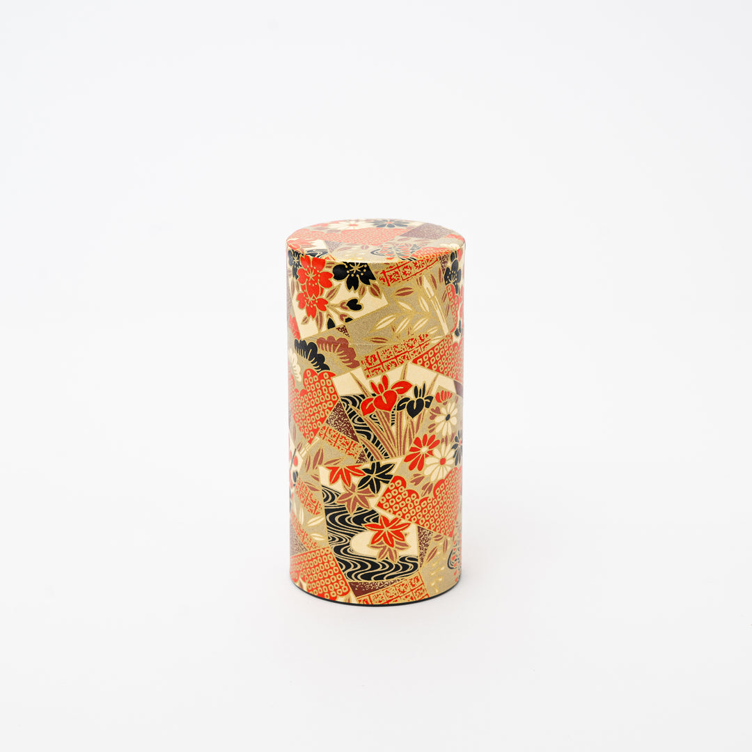 Washi Paper tea Tin 200g Tea - Red