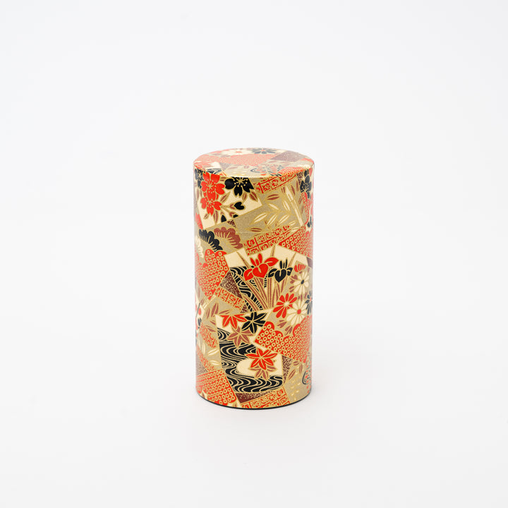 Washi Paper tea Tin 200g Tea - Red