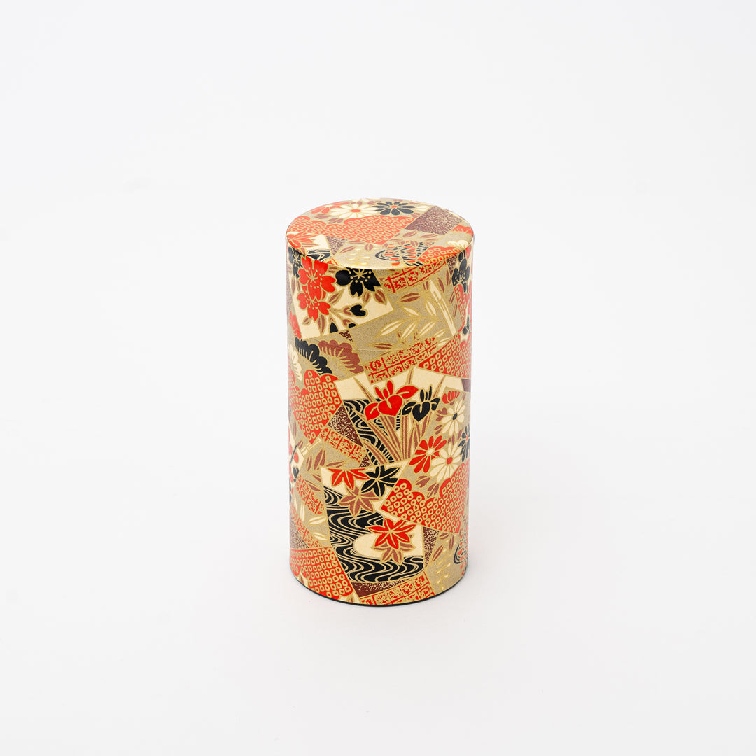 Washi Paper tea Tin 200g Tea - Red