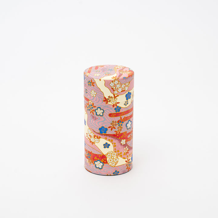 Washi Paper tea Tin 200g Tea - Pink