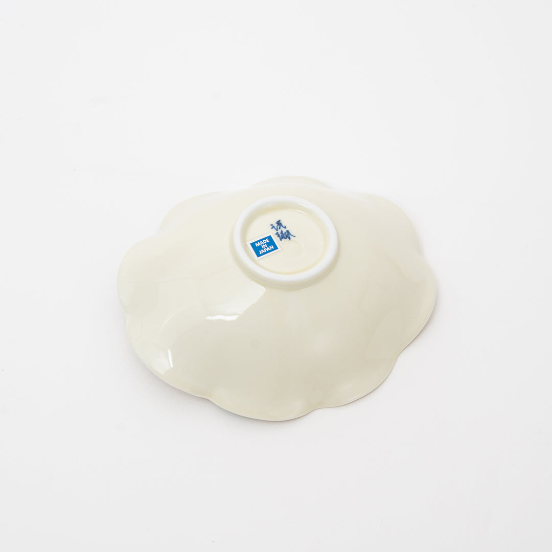 Korin Kiln Chrysanthemum-shaped oval bowl