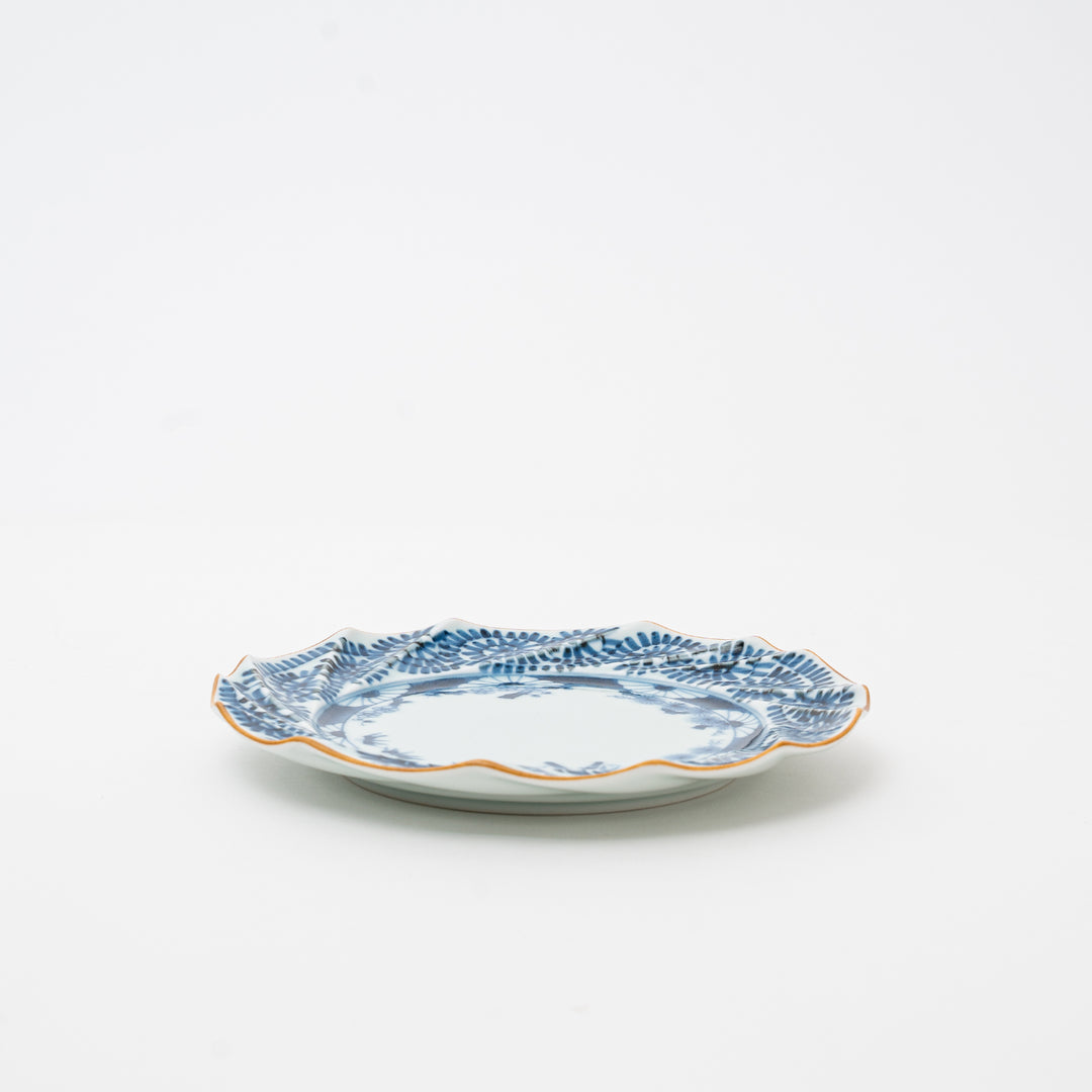 Hosen Kiln Arita Kiriko Plate with Pine, Bamboo & Plum