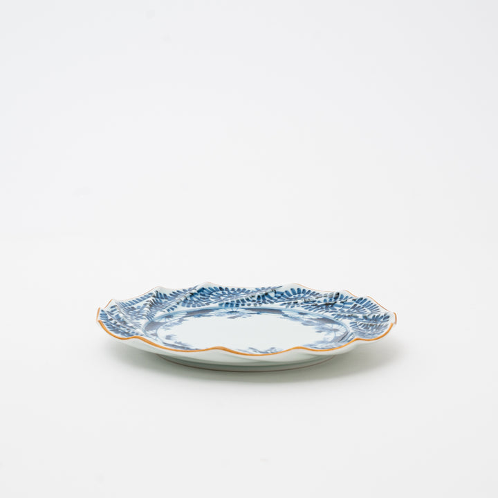 Hosen Kiln Arita Kiriko Plate with Pine, Bamboo & Plum