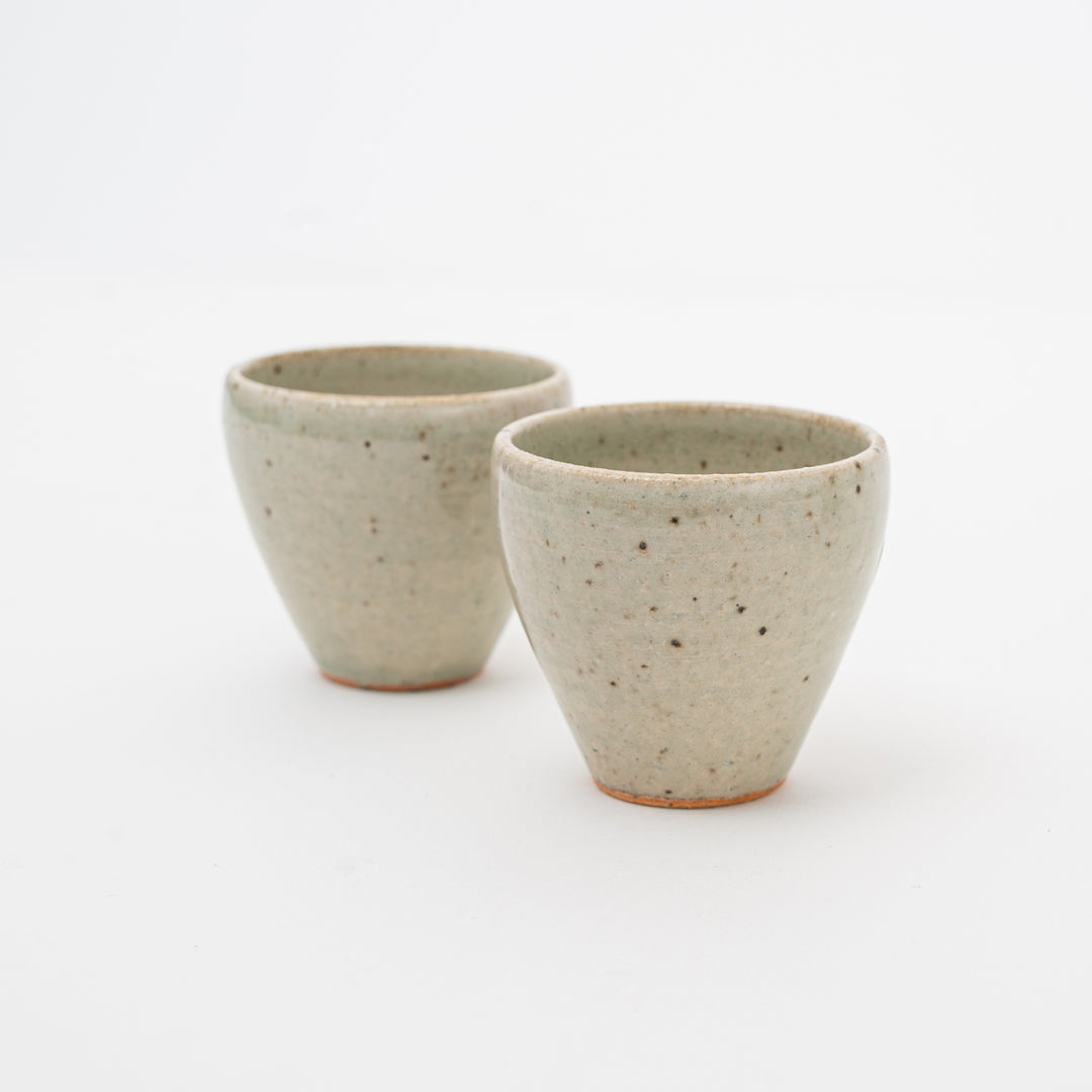 Handcrafted Shigaraki White Bīdoro Katakuchi and Cups