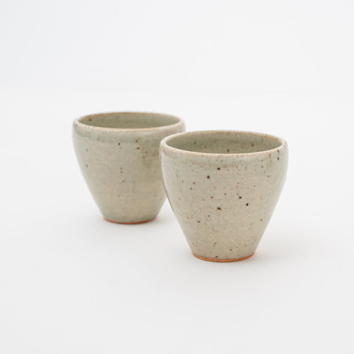Handcrafted Shigaraki White Bīdoro Katakuchi and Cups