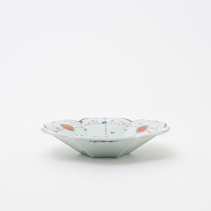Handmade Arita Ware Yoraku Petal Shape Plate