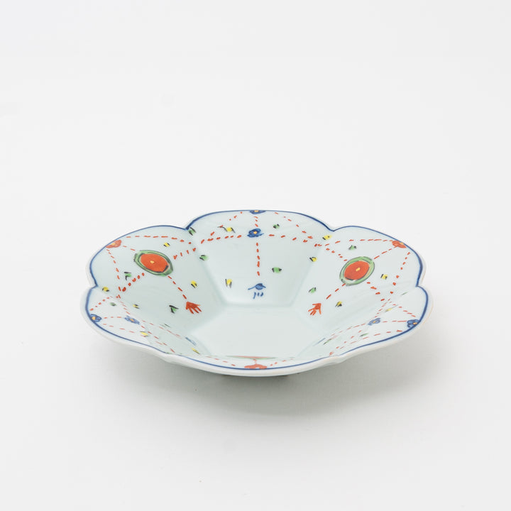 Handmade Arita Ware Yoraku Petal Shape Plate