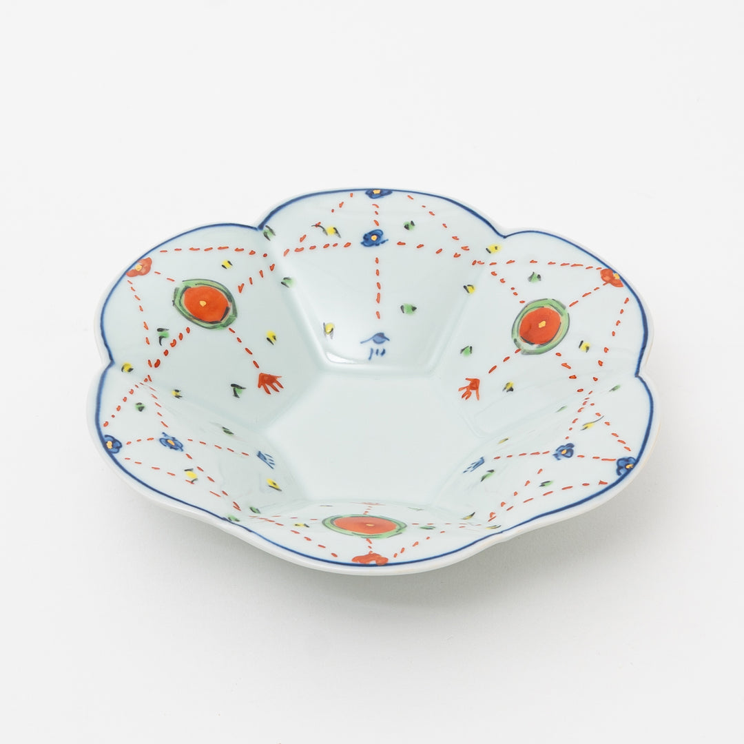 Handmade Arita Ware Yoraku Petal Shape Plate