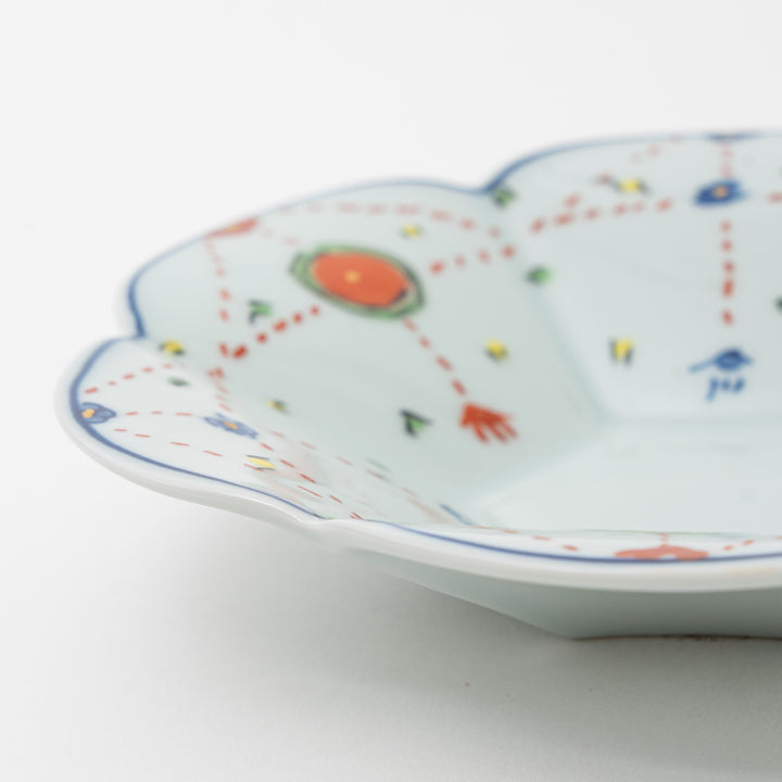 Handmade Arita Ware Yoraku Petal Shape Plate