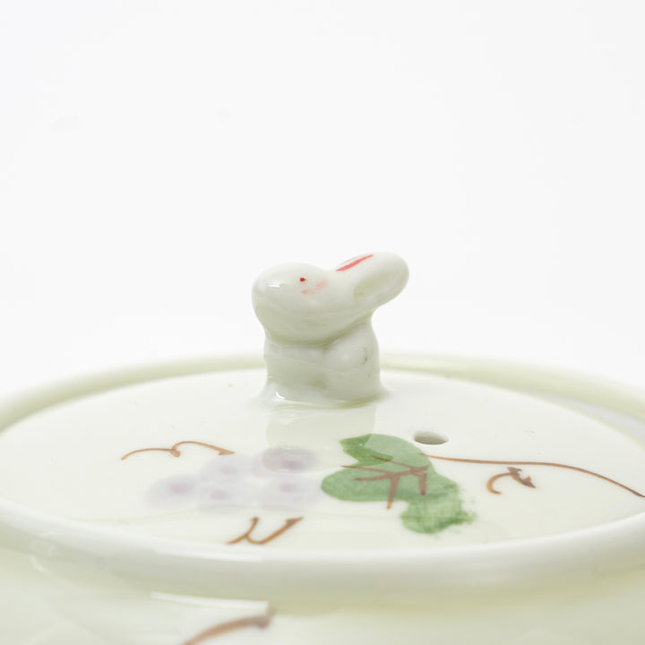 Arita Grape Motif Sencha Tea Set with Wooden Box