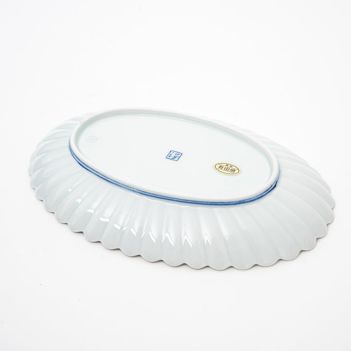 Arita Ware Oval Plate with Pine, Bamboo & Plum
