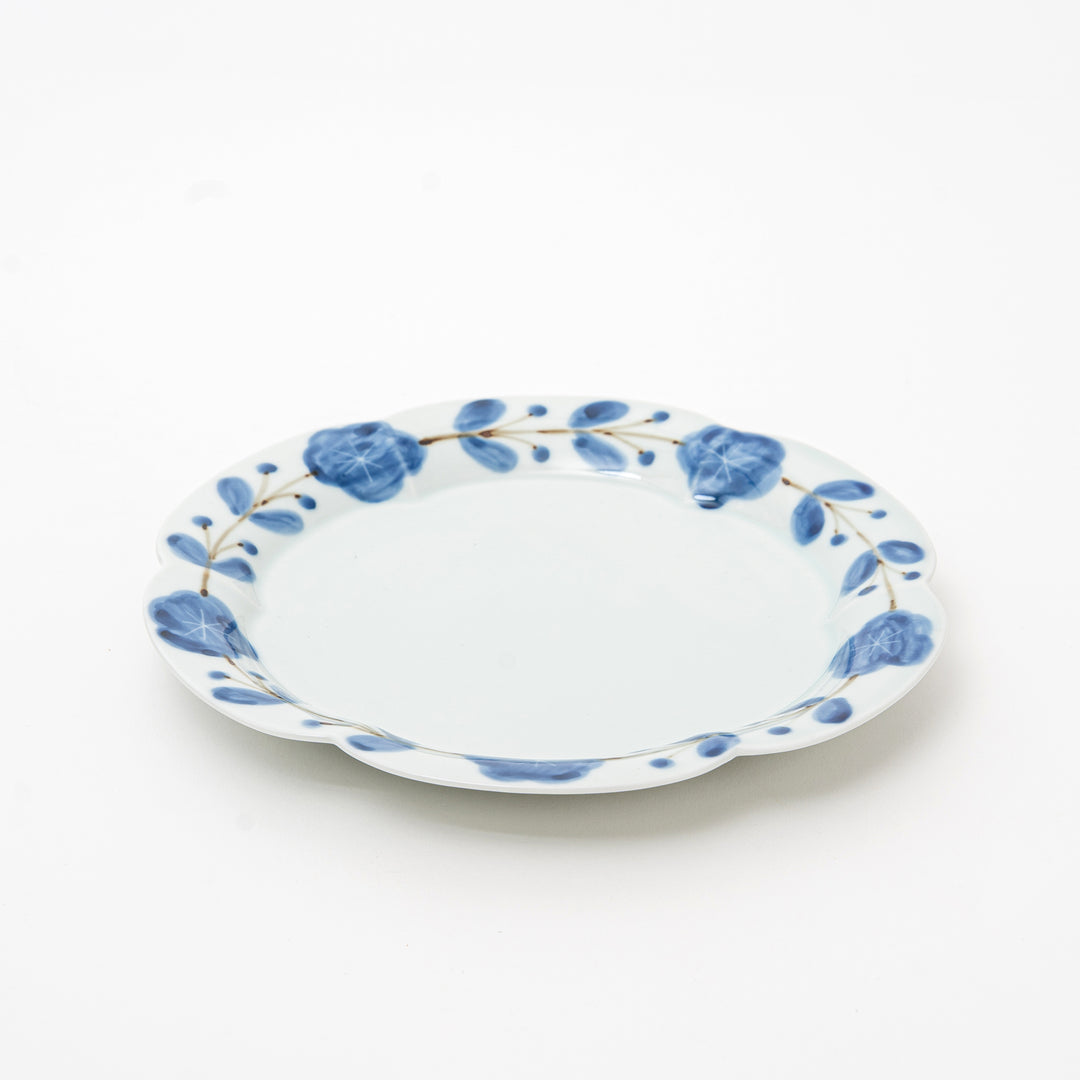 Arita Sometsuke  Floral Rinka Plate