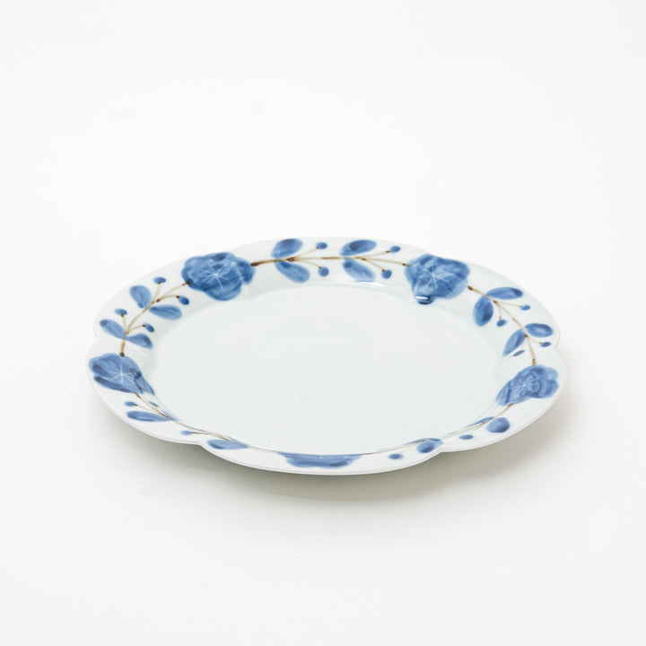 Arita Sometsuke  Floral Rinka Plate