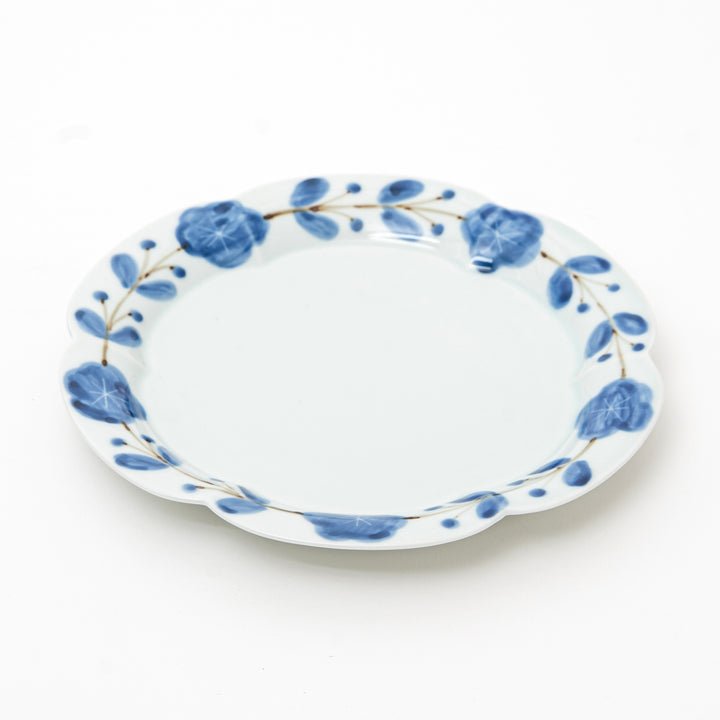 Arita Sometsuke  Floral Rinka Plate