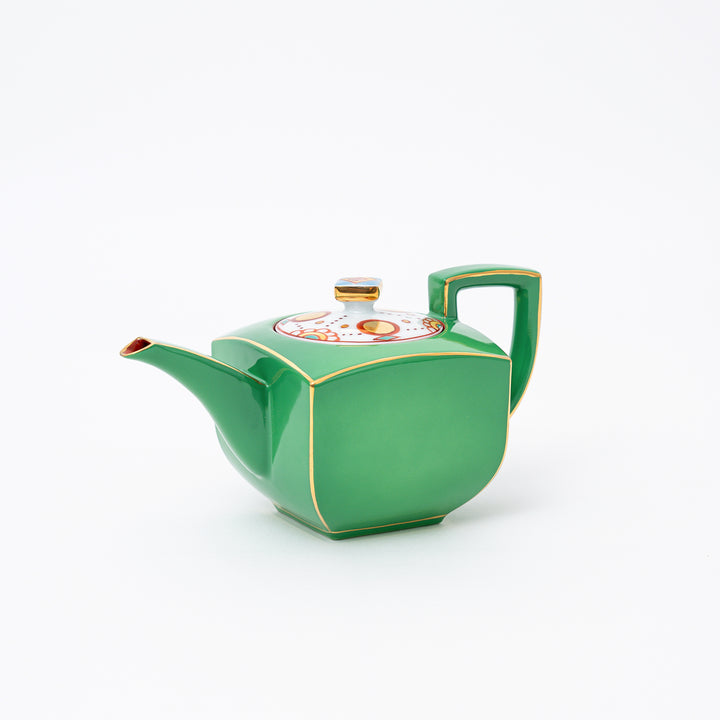 Handcrafted Green Square Teapot - 350cc by Zohogama