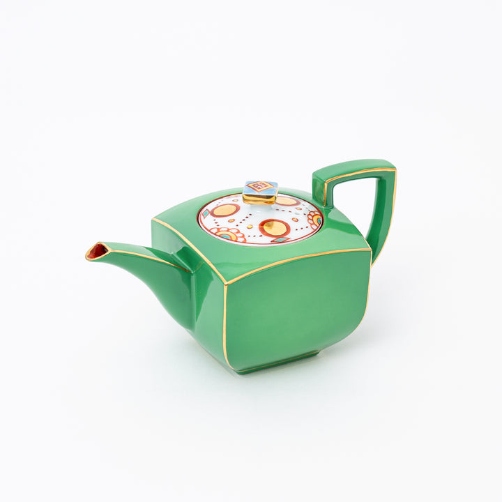 Handcrafted Green Square Teapot - 350cc by Zohogama