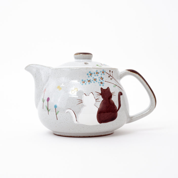 Handmade Kutani Cat Teapot