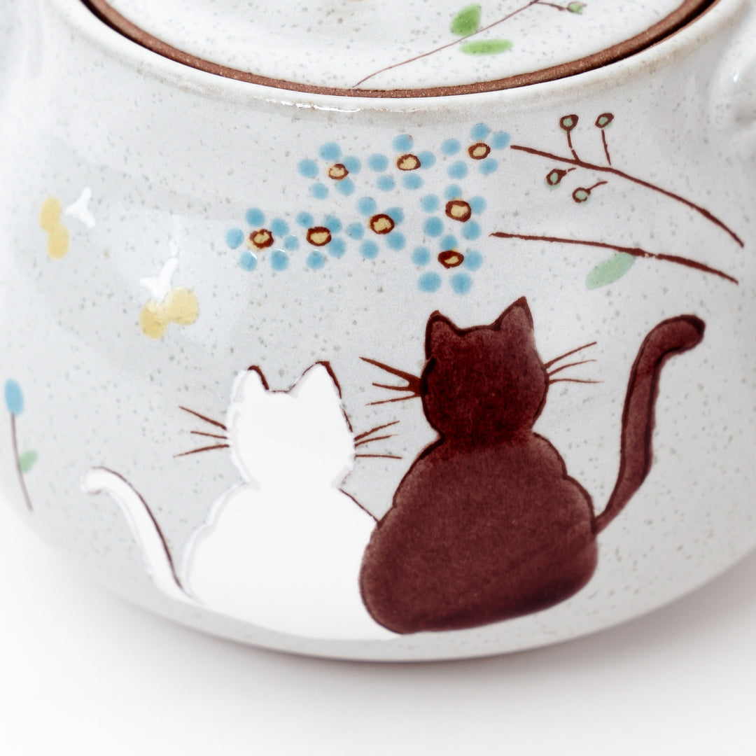 Handmade Kutani Cat Teapot