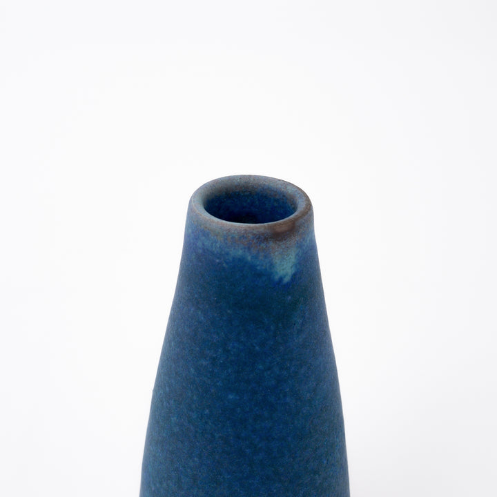 Handmade Tokoname Turkish Blue Flower Vase