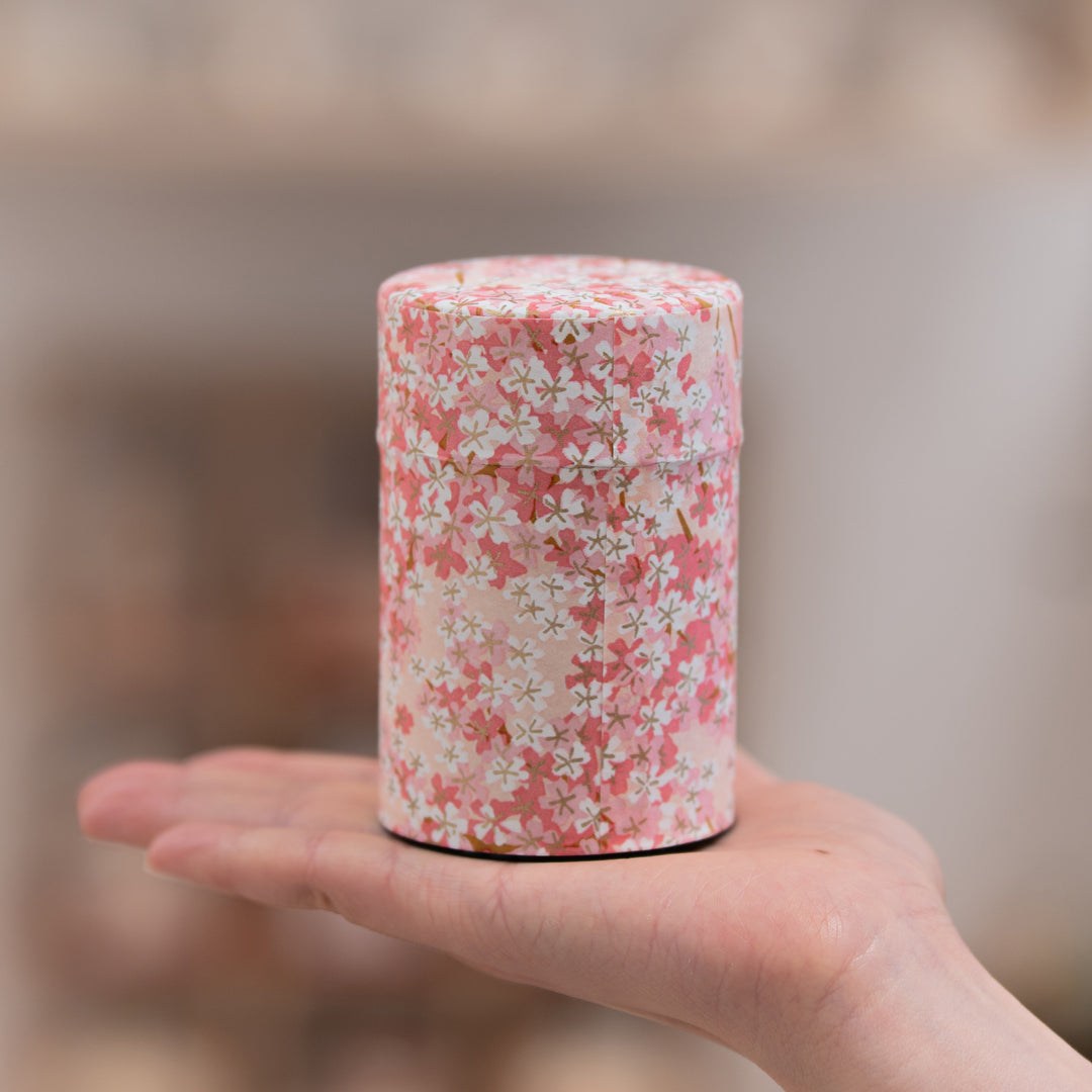 Japanese Washi Paper tea Tin 100g - Tea Canister