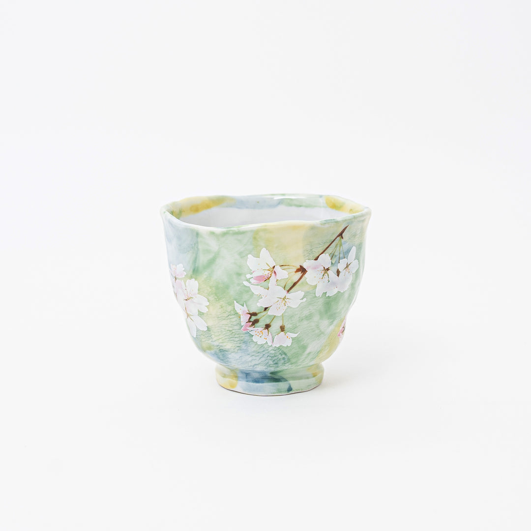 Hand-Painted Cherry Blossom Cup