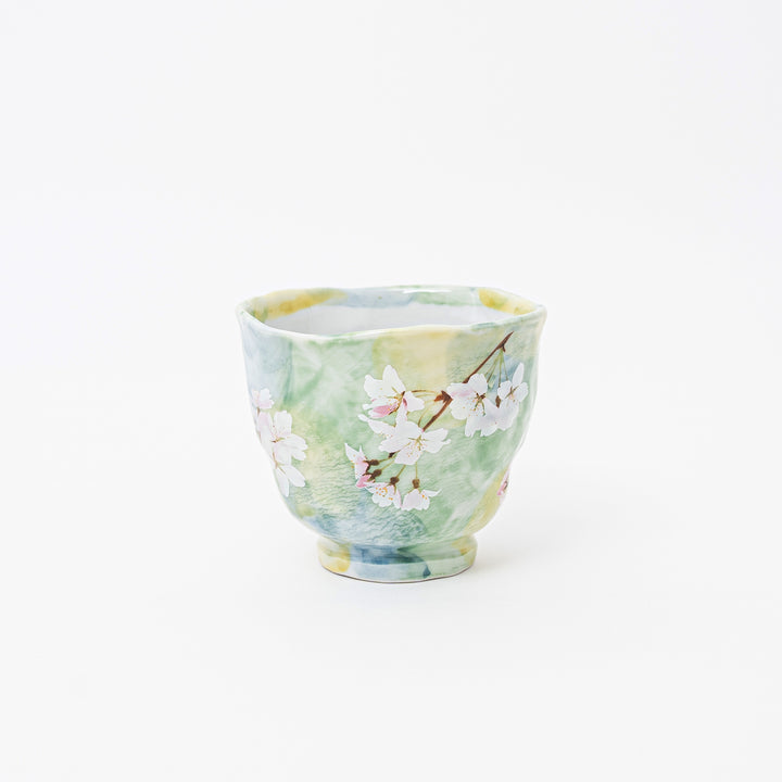 Hand-Painted Cherry Blossom Cup