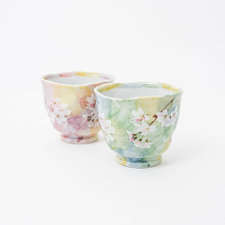 Hand-Painted Cherry Blossom Cup