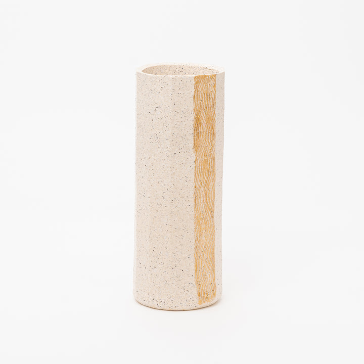 Handmade Shigaraki Tall Cylinder Vase