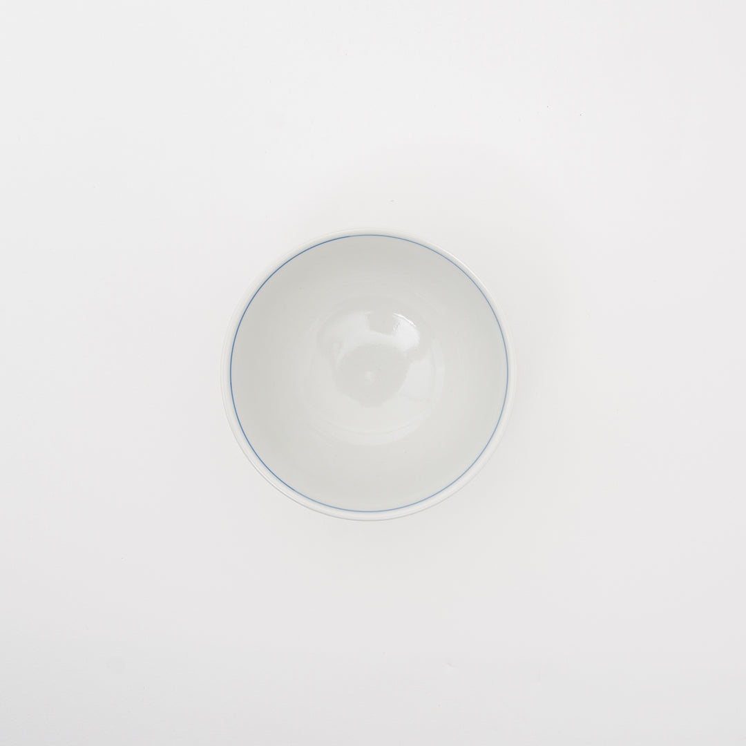 Kutani Hand-Painted Blue Tit Tea & Rice Bowl